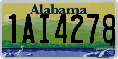 AL license plate 1AI4278