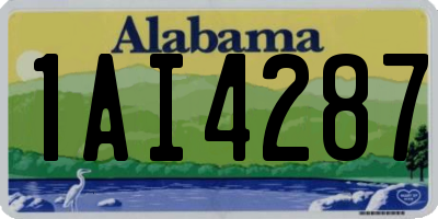 AL license plate 1AI4287