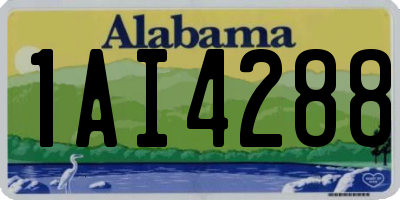 AL license plate 1AI4288