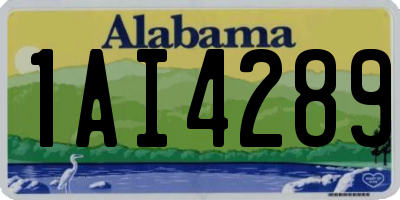 AL license plate 1AI4289