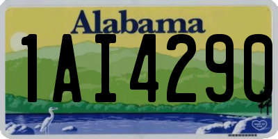AL license plate 1AI4290
