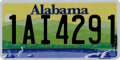 AL license plate 1AI4291