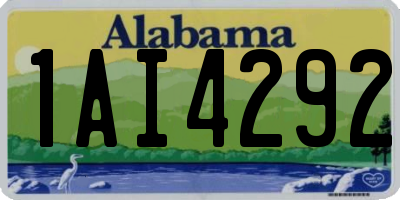 AL license plate 1AI4292