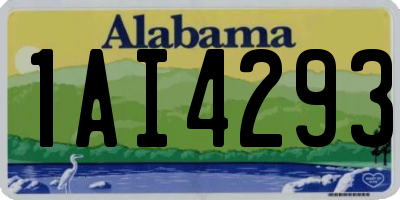AL license plate 1AI4293