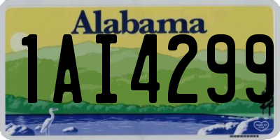 AL license plate 1AI4299