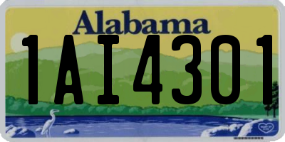 AL license plate 1AI4301