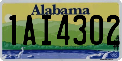 AL license plate 1AI4302