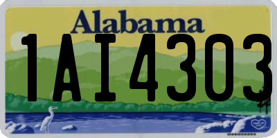 AL license plate 1AI4303