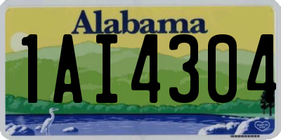 AL license plate 1AI4304