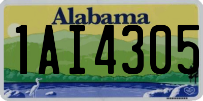 AL license plate 1AI4305