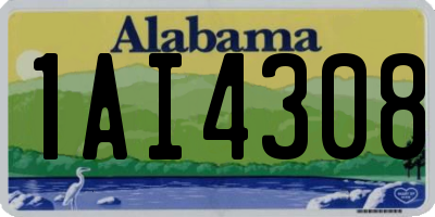 AL license plate 1AI4308