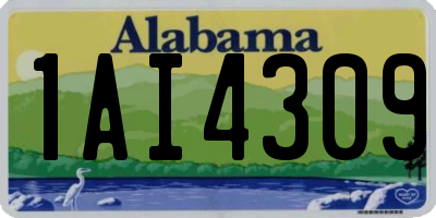 AL license plate 1AI4309