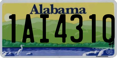 AL license plate 1AI4310