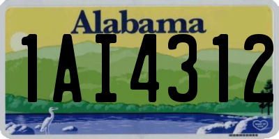 AL license plate 1AI4312