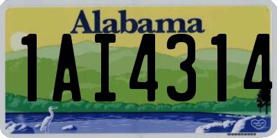 AL license plate 1AI4314
