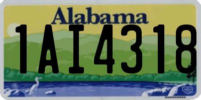 AL license plate 1AI4318
