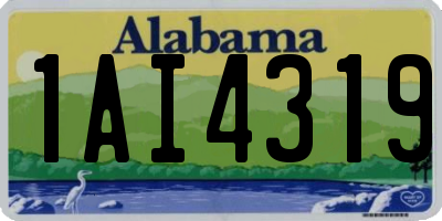 AL license plate 1AI4319