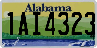 AL license plate 1AI4323
