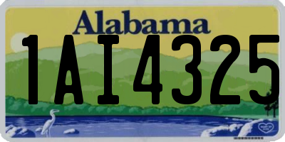 AL license plate 1AI4325