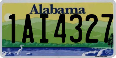 AL license plate 1AI4327