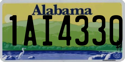 AL license plate 1AI4330