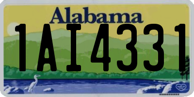 AL license plate 1AI4331