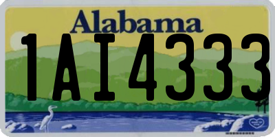 AL license plate 1AI4333