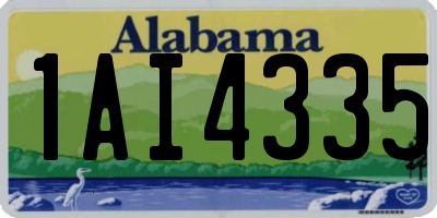 AL license plate 1AI4335