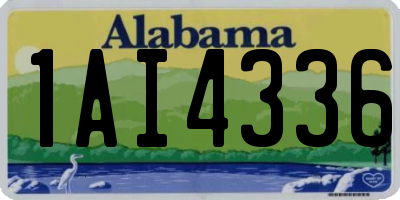 AL license plate 1AI4336