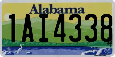 AL license plate 1AI4338