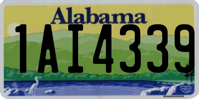 AL license plate 1AI4339