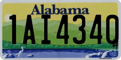 AL license plate 1AI4340