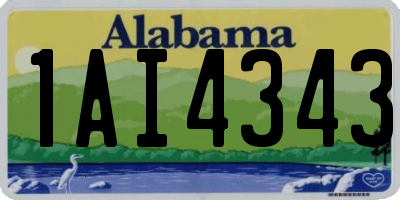 AL license plate 1AI4343