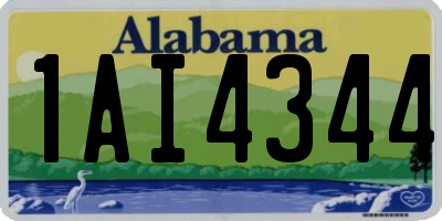 AL license plate 1AI4344