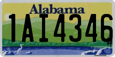 AL license plate 1AI4346