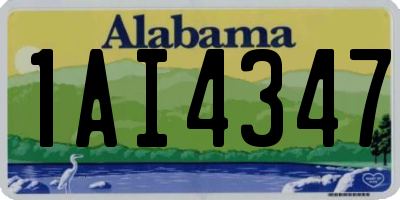 AL license plate 1AI4347