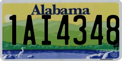AL license plate 1AI4348