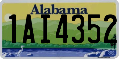 AL license plate 1AI4352