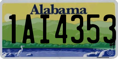 AL license plate 1AI4353