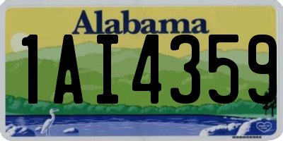 AL license plate 1AI4359