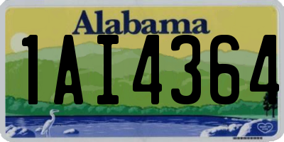 AL license plate 1AI4364