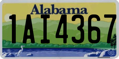 AL license plate 1AI4367