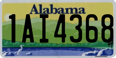 AL license plate 1AI4368