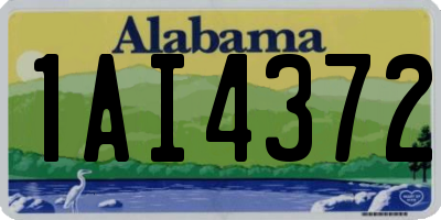 AL license plate 1AI4372