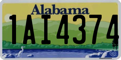 AL license plate 1AI4374