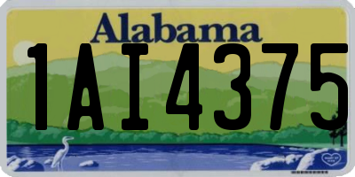AL license plate 1AI4375