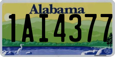 AL license plate 1AI4377