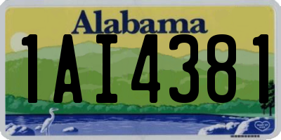 AL license plate 1AI4381
