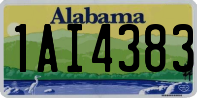 AL license plate 1AI4383