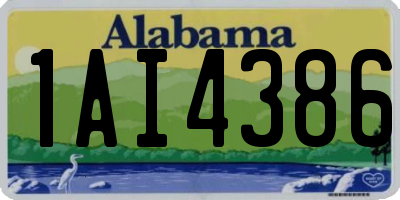 AL license plate 1AI4386
